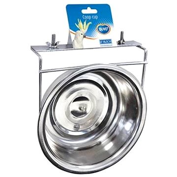 

DUVO+ Nerezová miska pro ptáky na přišroubování do klece + 2 šrouby XL 1380 ml průměr 18,5 cm