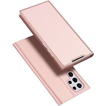 

Skin Pro knížkové kožené pouzdro na Samsung Galaxy S22 Ultra, růžové