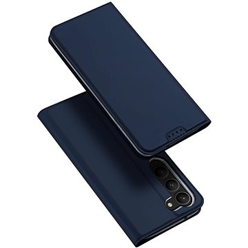 

Skin Pro knížkové kožené pouzdro na Samsung Galaxy S23, modré