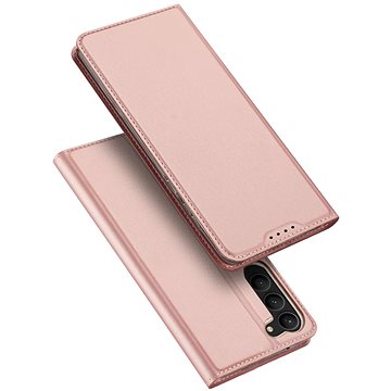 Skin Pro knížkové kožené pouzdro na Samsung Galaxy S23 Plus, růžové