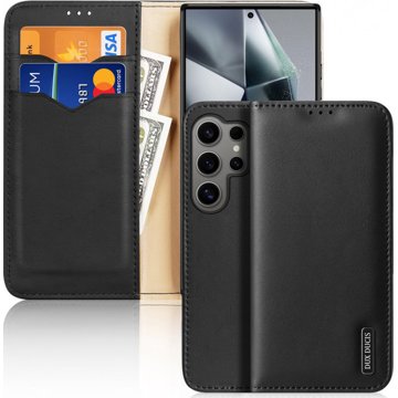 

Dux Ducis Hivo flipové kožené pouzdro pro Samsung Galaxy S24 Ultra černé