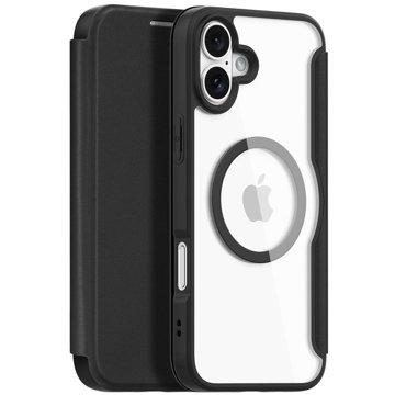 

Dux Ducis Skin X Pro Magnetické Flipové kožené pouzdro pro iPhone 16 Black