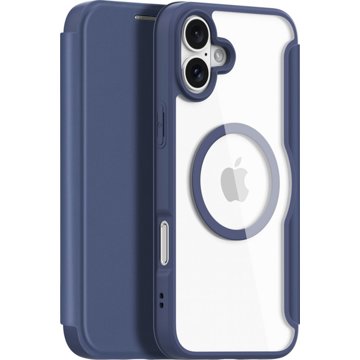 

Dux Ducis Skin X Pro Magnetické Flipové kožené pouzdro pro iPhone 16 Plus Blue