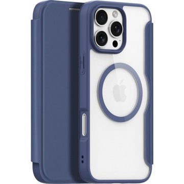 

Dux Ducis Skin X Pro Magnetické Flipové kožené pouzdro pro iPhone 16 Pro Blue