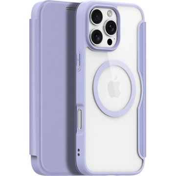 

Dux Ducis Skin X Pro Magnetické Flipové kožené pouzdro pro iPhone 16 Pro Max Purple