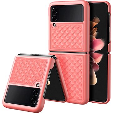 DUX DUCIS Venice kožené pouzdro pro Samsung Galaxy Z Flip3 5G Pink Red