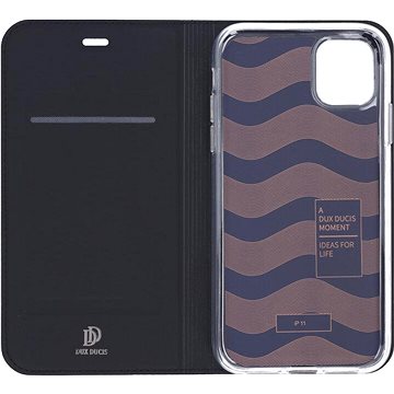 

DUX DUCIS Skin Pro flipové kožené pouzdro pro iPhone 11 Černá