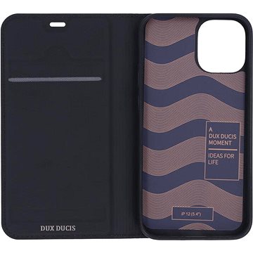 DUX DUCIS Skin Pro flipové kožené pouzdro pro iPhone 12 Mini Černá