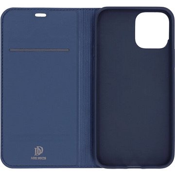 DUX DUCIS Skin Pro flipové kožené pouzdro pro iPhone 12 Modrá