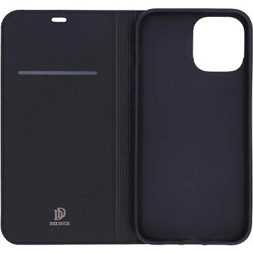 

DUX DUCIS Skin Pro flipové kožené pouzdro pro iPhone 12 Pro Max Černá