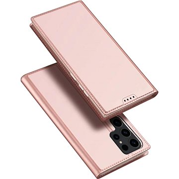 DUX DUCIS Skin Pro flipové kožené pouzdro pro Samsung Galaxy S24 Ultra Pink