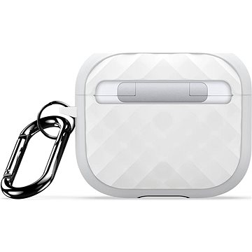 

DUX DUCIS Pecc Serie Rhombus s karabinou pro AirPods 3 stříbno-bílé