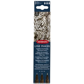 DERWENT Line Maker Black 0.1, 0.3 a 0.5 mm, černý