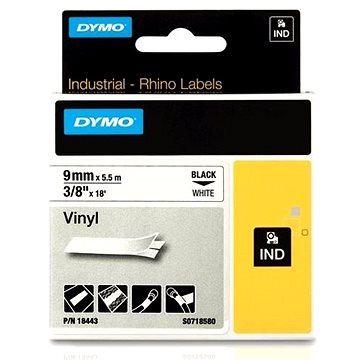 

DYMO vinylová páska Rhino D1 9 mm × 5,5 m, černá na bílé