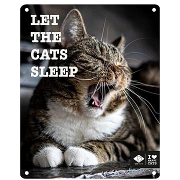

EBI D&D I love happy cats Kovová tabulka: ,,Let the cats sleep" 20 × 25 cm
