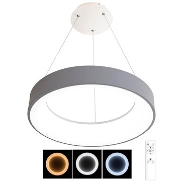 

LED Stmívatelný lustr na lanku NEST LED/40W/230V 3000-6500K šedá + dálkové ovládání