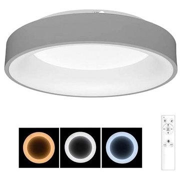 

LED Stmívatelné stropní svítidlo NEST LED/40W/230V 3000-6500K šedá + dálkové ovládání