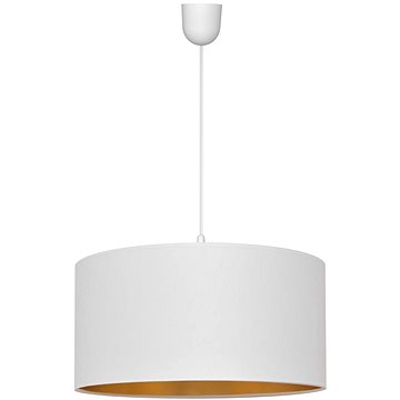 

Lustr na lanku ALBA 1xE27/60W/230V pr. 40 cm bílá/zlatá