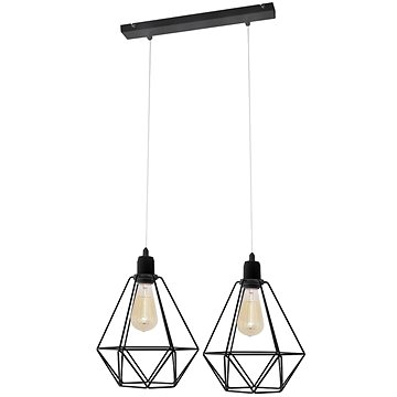 

Lustr KARO 2xE27/60W/230V Černá