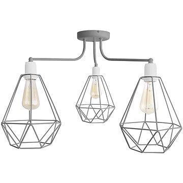 

Lustr KARO 3xE27/60W/230V Šedá