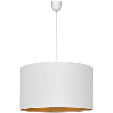 

Lustr na lanku ALBA 1xE27/60W/230V pr. 45 cm bílá/zlatá