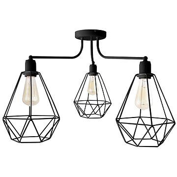 

Lustr KARO 3xE27/60W/230V Černá