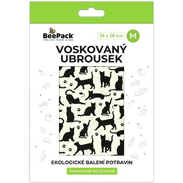 

BEEPACK Voskovaný ubrousek Černé kočky, M