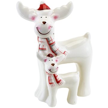 

DOMMIO Vánoční dekorace - sobík s malým sobíkem, 13 cm