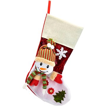 

DOMMIO Vánoční dekorace - punčocha se sněhulákem, 43 cm