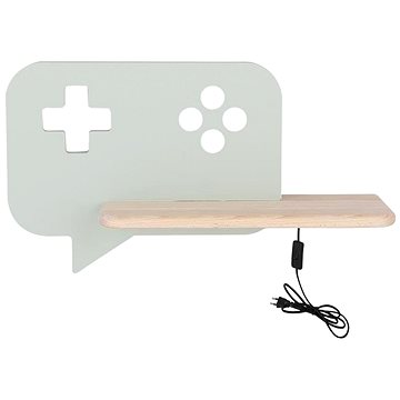 

LED Dětské nástěnné svítidlo s poličkou CONSOLE LED/5W/230V zelená