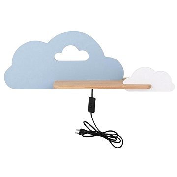 

LED Dětské nástěnné svítidlo s poličkou CLOUD LED/5W/230V modrá/bílá