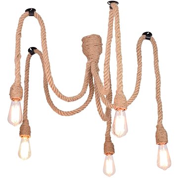

Lustr na lanku ROPE CASA 5xE27/12W/230V