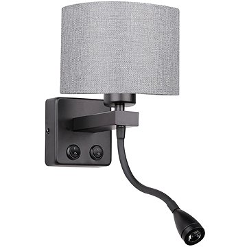 

LED Nástěnné svítidlo POLO 1xE27/40W+LED/2W 230V černá