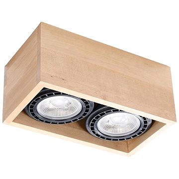 

Stropní svítidlo QUATRO 2xGU10/40W/230V dřevo