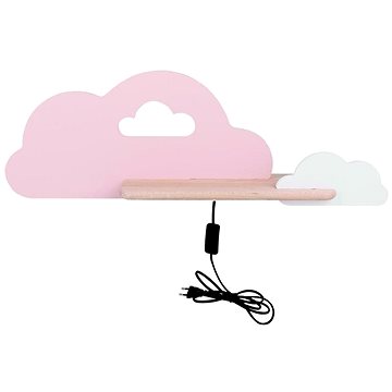 

LED Dětské nástěnné svítidlo s poličkou CLOUD LED/5W/230V růžová/bílá
