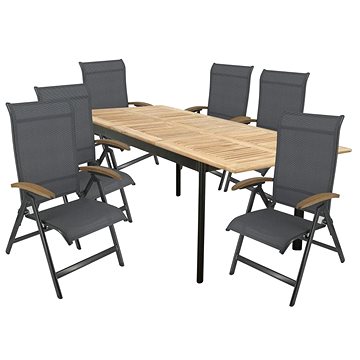 

DOPPLER Set zahradního nábytku CONCEPT YELMO FSC® 6+1 hliník/teakové dřevo