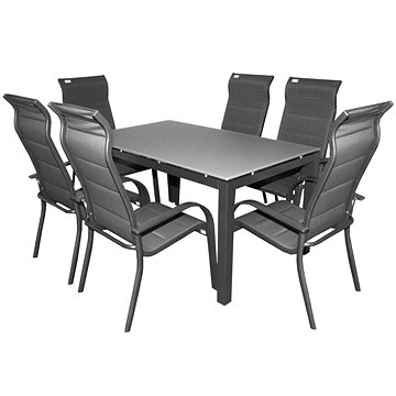 

DOPPLER Set zahradního nábytku SALERNO MIAMI šedá 6+1/stůl 150 × 90 cm