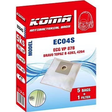 

KOMA EC04S - Sáčky do vysavače ECG VP 878, textilní, 5ks