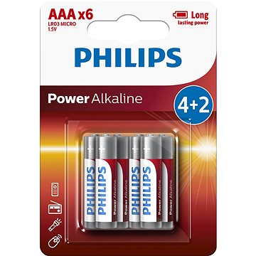 Philips LR03P6BP 6ks v balení - Jednorázová baterie