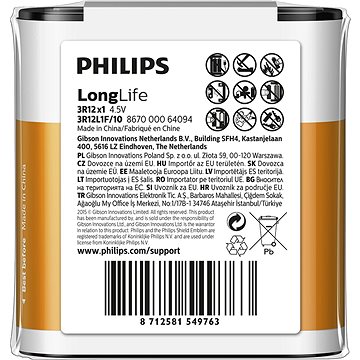 Philips 3R12L1F 1 ks v balení - Jednorázová baterie