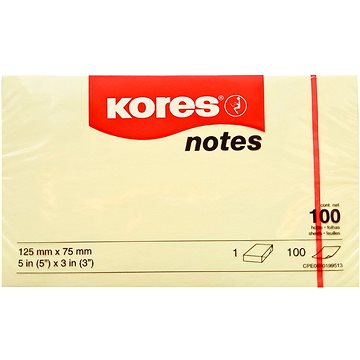

KORES 125 x 75 mm, 100 lístků, žlutý