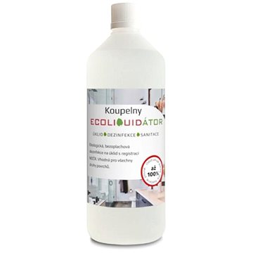 Ecoliquid Ecoliquidátor koupelny, čisticí a dezinfekční prostředek, 1 l - Čistič koupelen