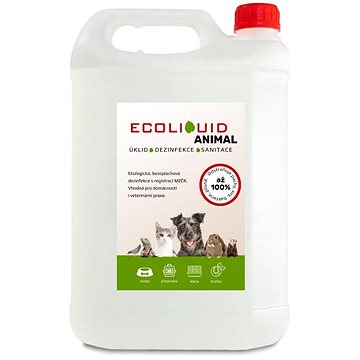 

Ecoliquid ANIMAL Dezinfekce a čištění potřeb pro domácí mazlíčky, 5 l