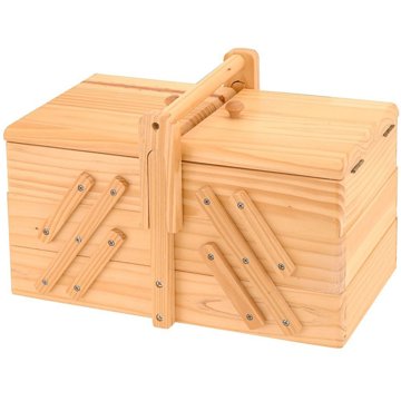 

KM Dřevěný box na šicí potřeby - klasický s 5 přihrádkami