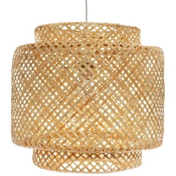 

Atmosphera Závěsná lampa Liby s prolamovaným stínidlem z bambusu, O 40 cm