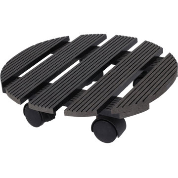 

ProGarden Podstavec pod květináč na kolečkách, černý, d 29 cm