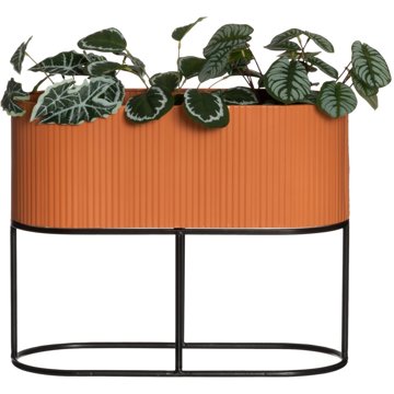 

4Living Oválný kovový stojan na květiny, výška 40 cm, oranžový
