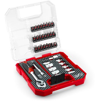 

EINHELL L-CASE Sada nástrčných klíčů a bitů s ráčnou, 37ks, 49109022