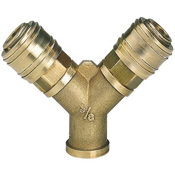 

EINHELL Rozdělovač dvoucestný se 2 rychlospojkami s vnitřním závitem R3/8", 4139680
