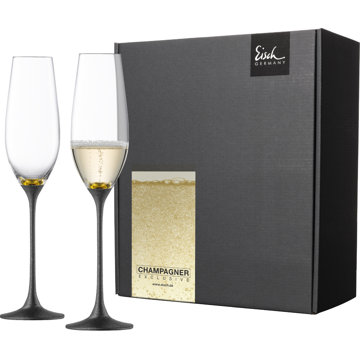 

Eisch Champagne Exclusiv na šampaňské 210 ml, černo-zlatá, 2 ks